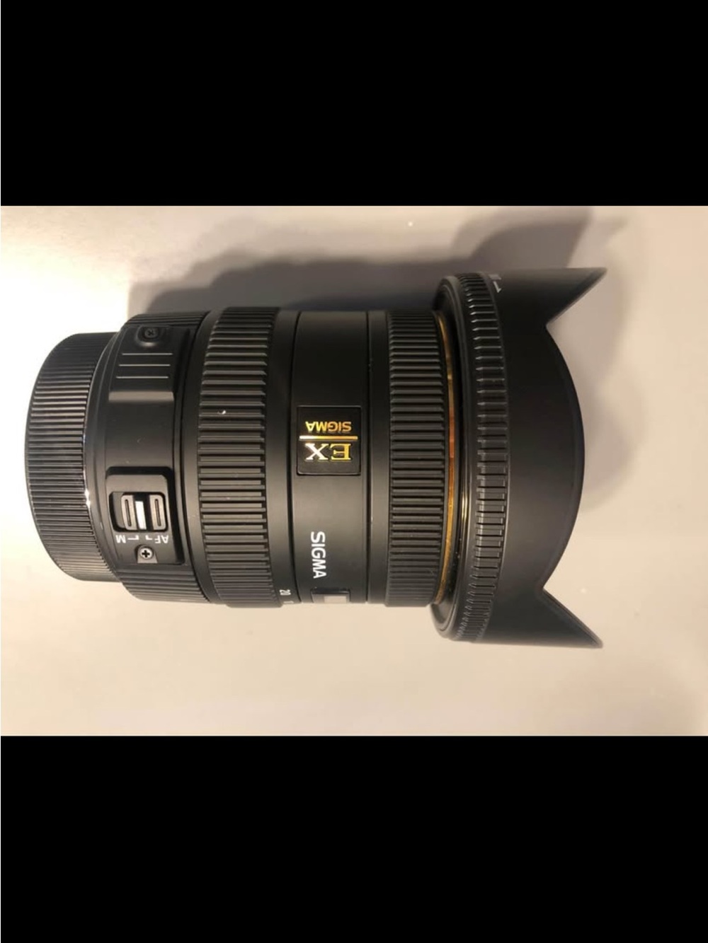 Sigma Beauty EX Black Camera Lens with Black Lens Hood